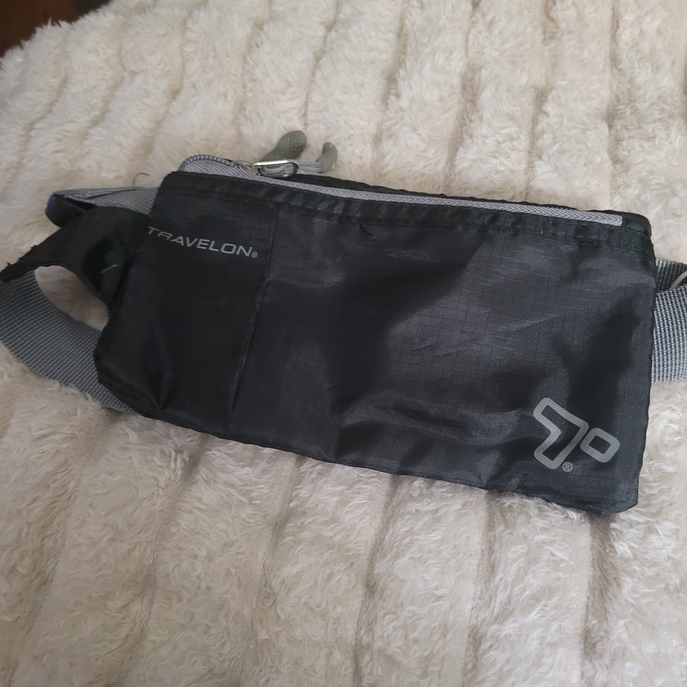 Travelon Black and Gray Belt Bag